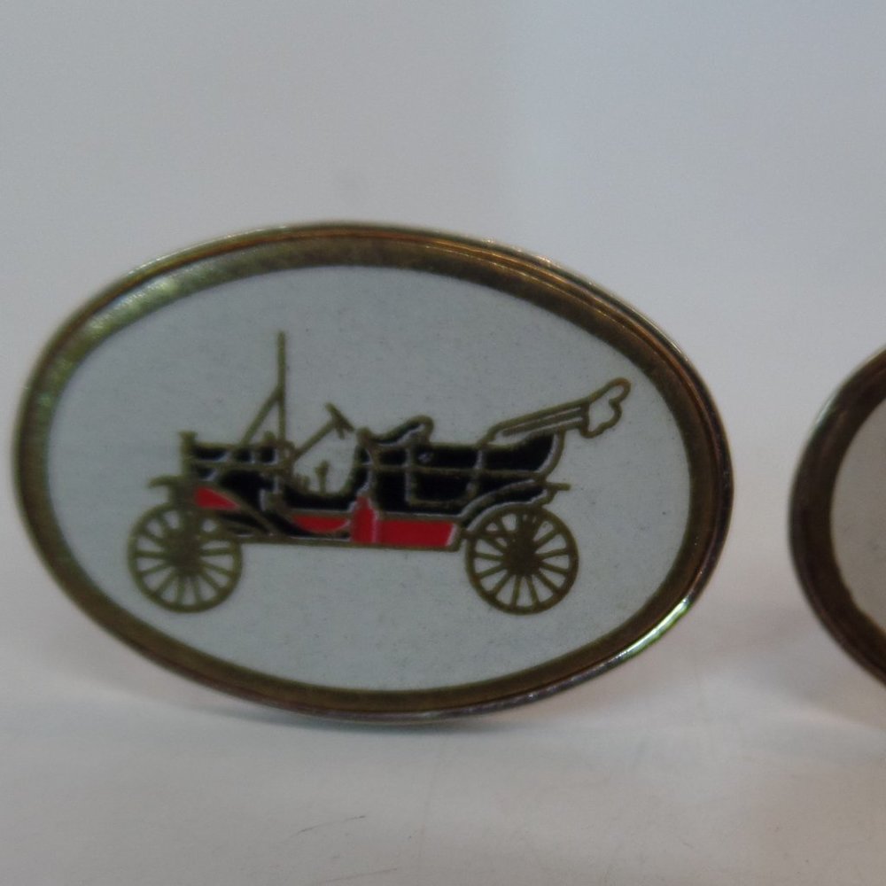 Unbranded Men's Goldtone Vintage Car Cuff Links